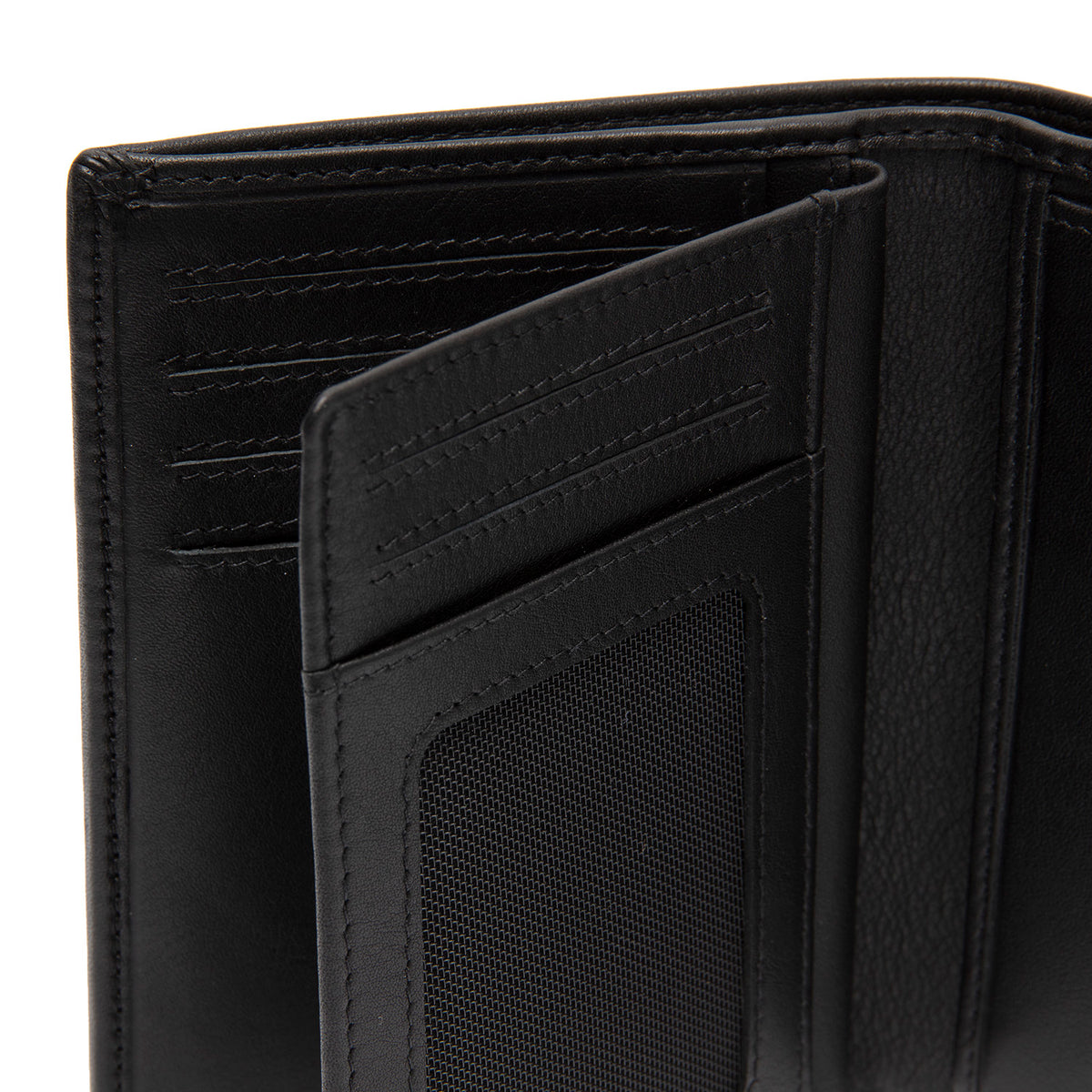 Leder Portemonnaie Schwarz Nappa Se