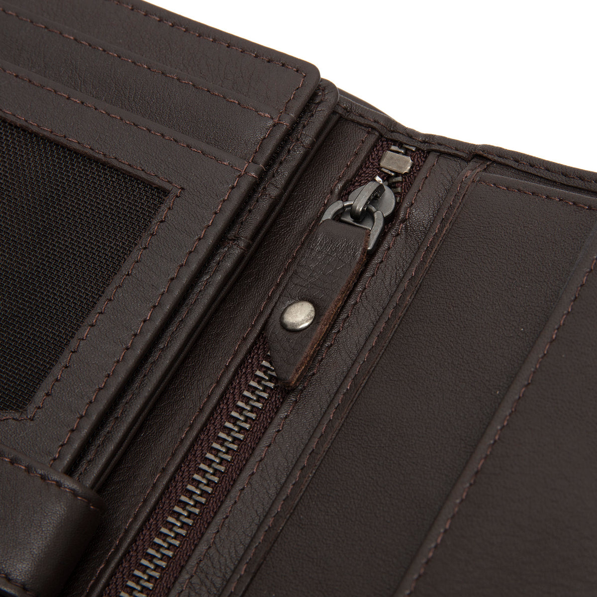 Leder Portemonnaie Braun Nappa Seri