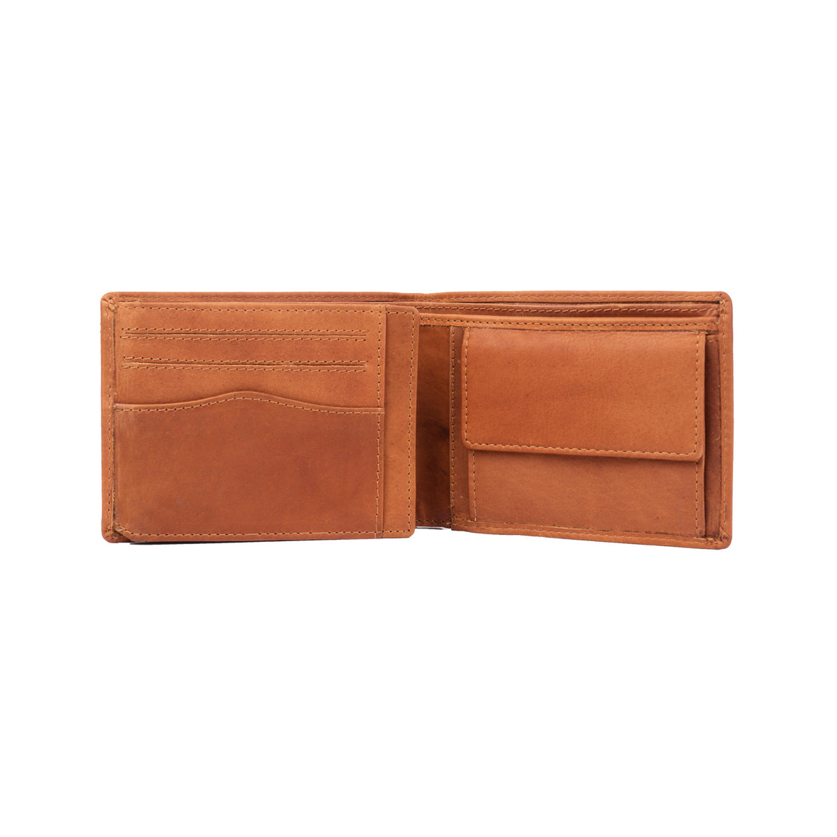 Leder Portemonnaie Cognac Timo