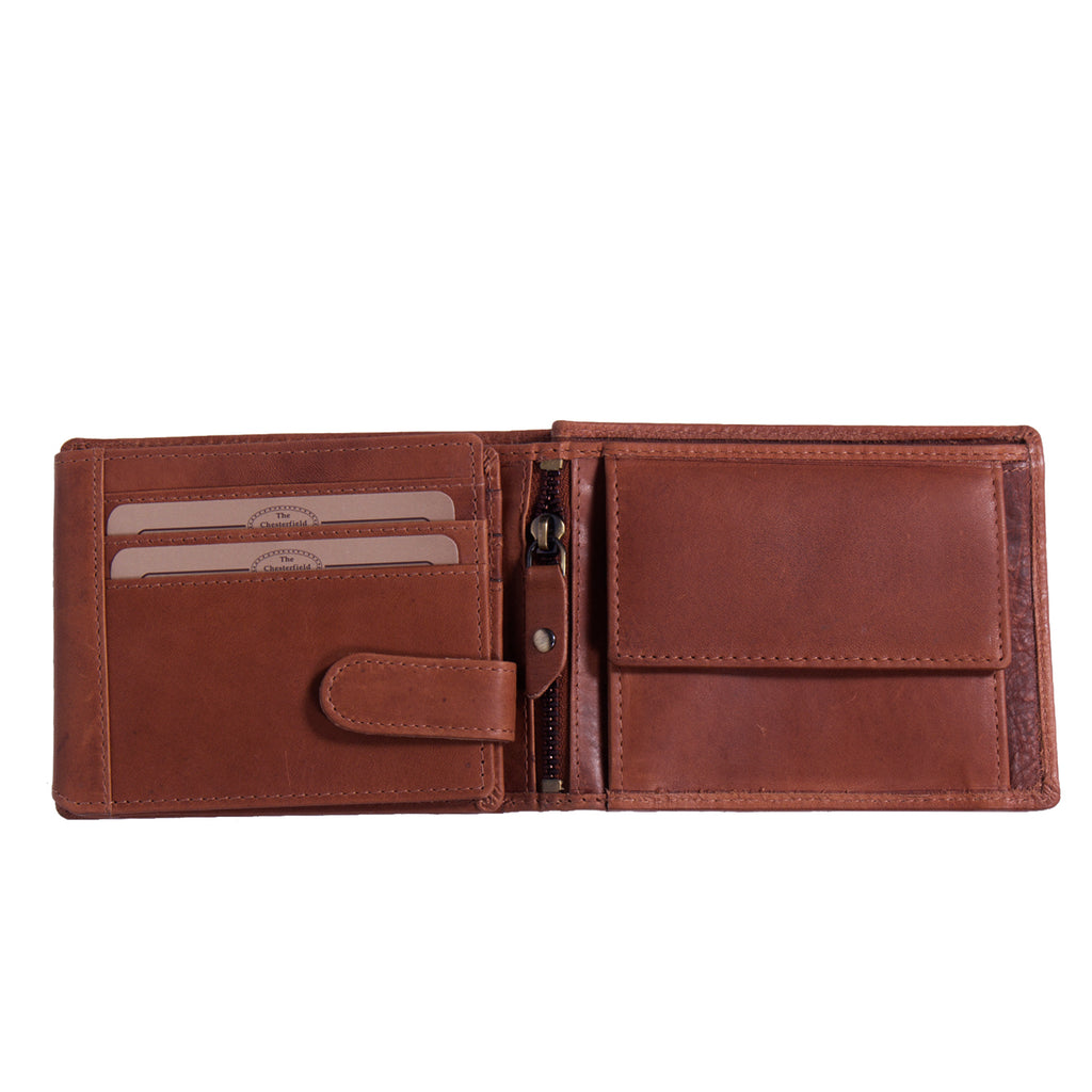 Leder Portemonnaie Cognac Marion