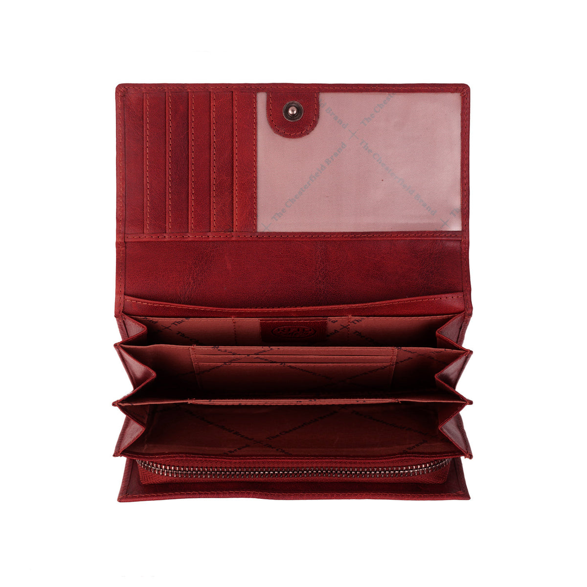 Leder Portemonnaie Rot Hampton