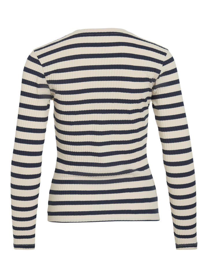 VIAMELIE O-NECK L/S TOP/PB