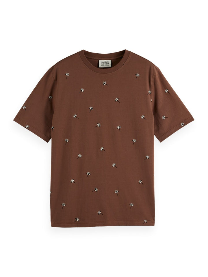 Regular fit micro AOP T-shirt