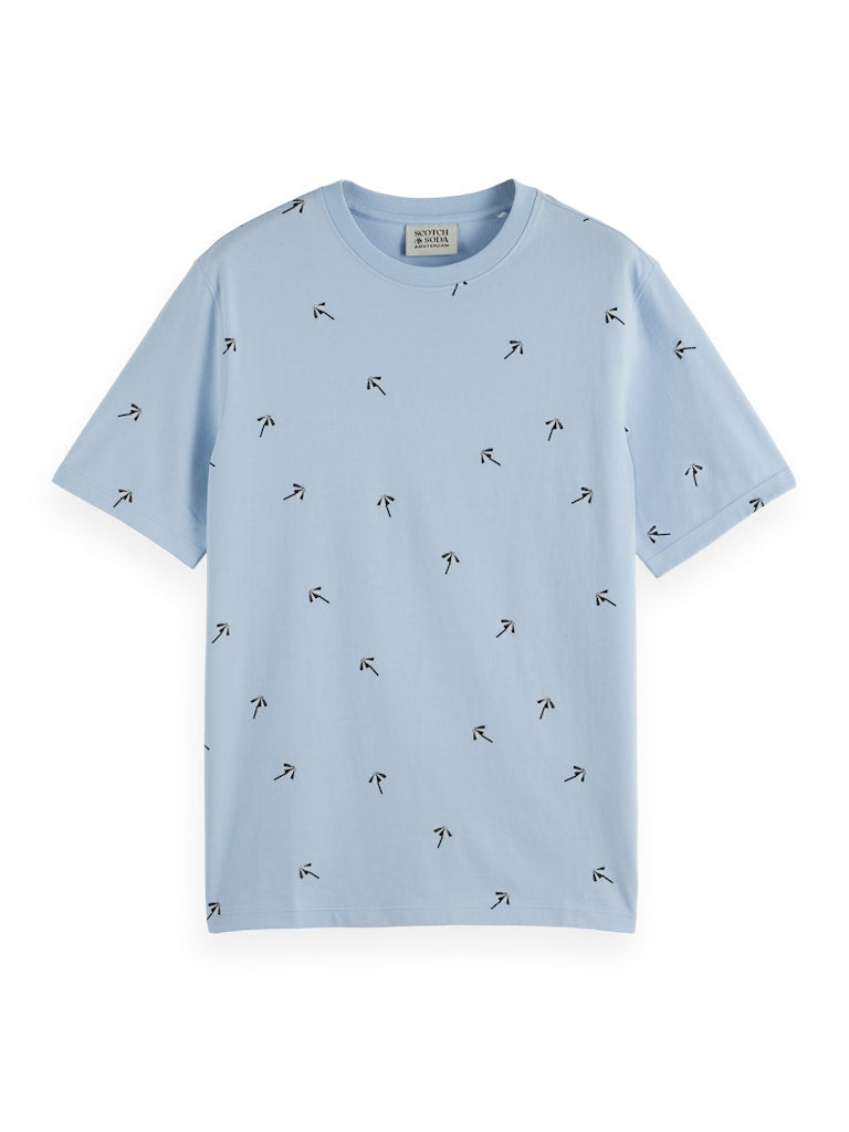 Regular fit micro AOP T-shirt