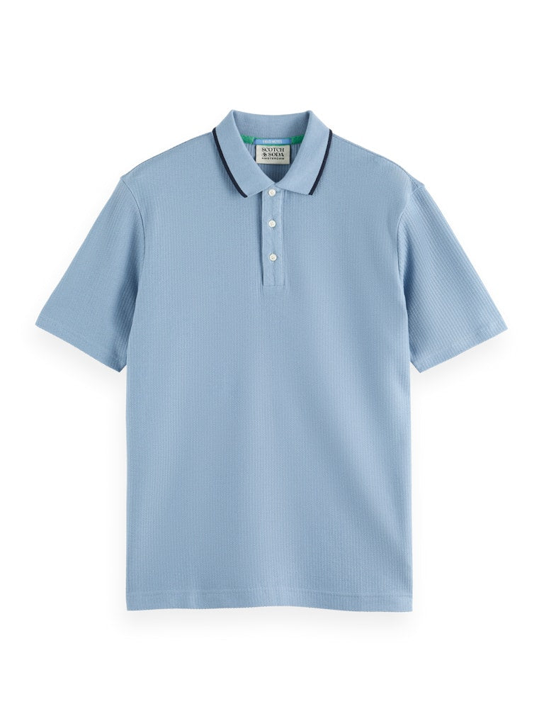 Relaxed-fit structured polo