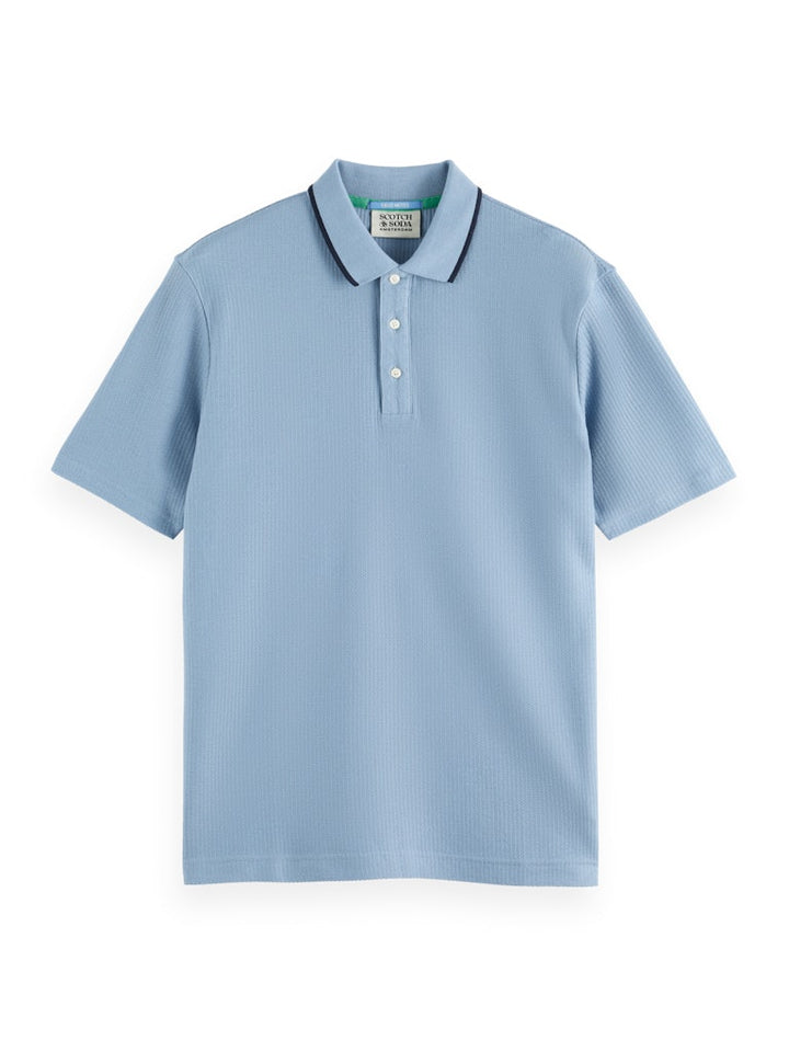 Relaxed-fit structured polo