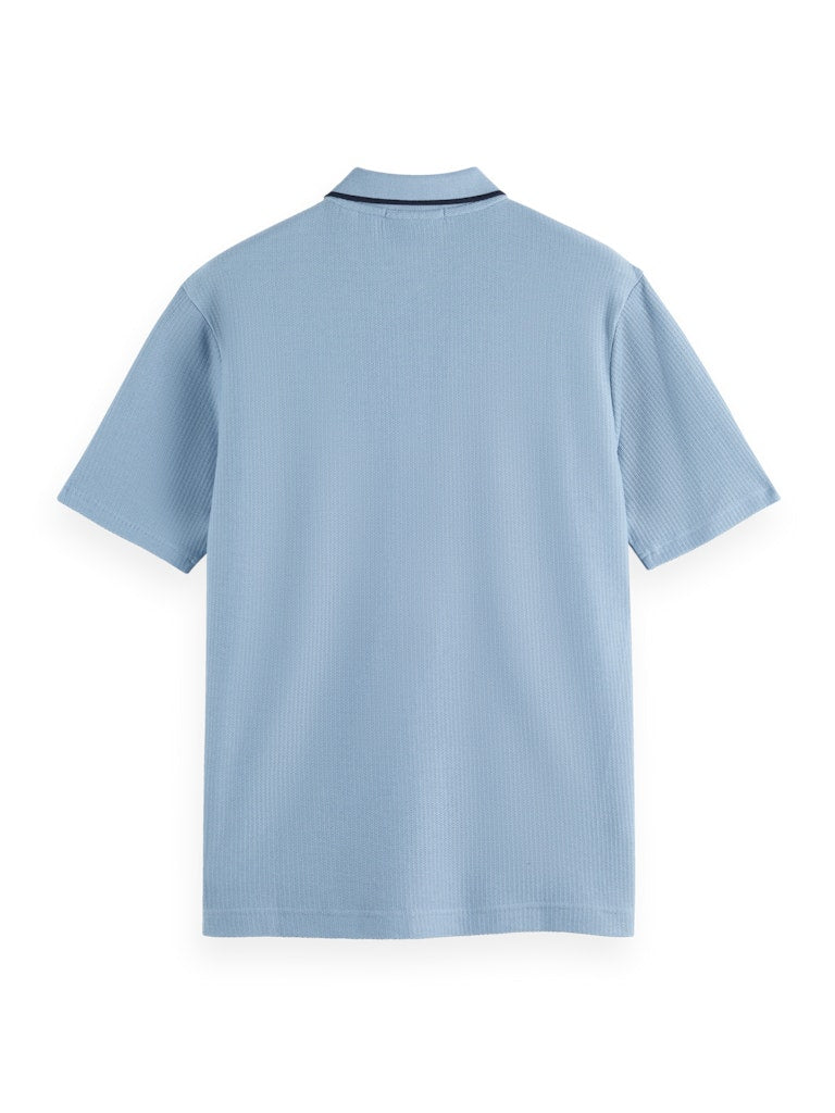 Relaxed-fit structured polo