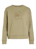 VIFRIDEA FLOWER EMB O-NECK L/S TOP