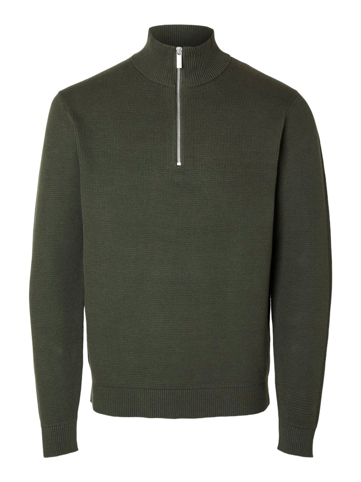 SLHDANE LS KNIT STRUCTURE HALF ZIP