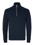 SLHDANE LS KNIT STRUCTURE HALF ZIP