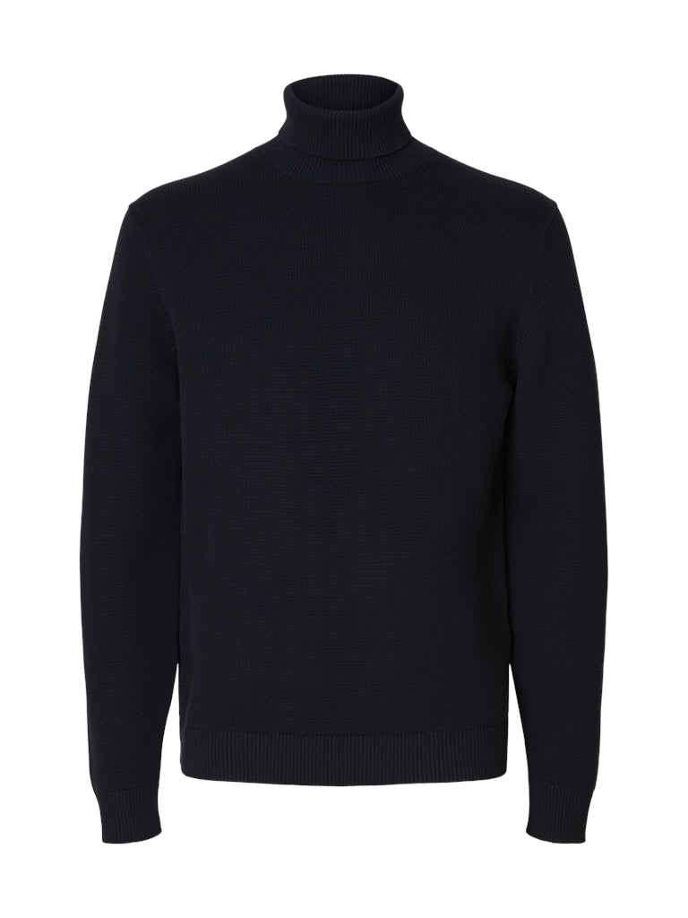 SLHDANE LS KNIT STRUCTURE ROLL NECK