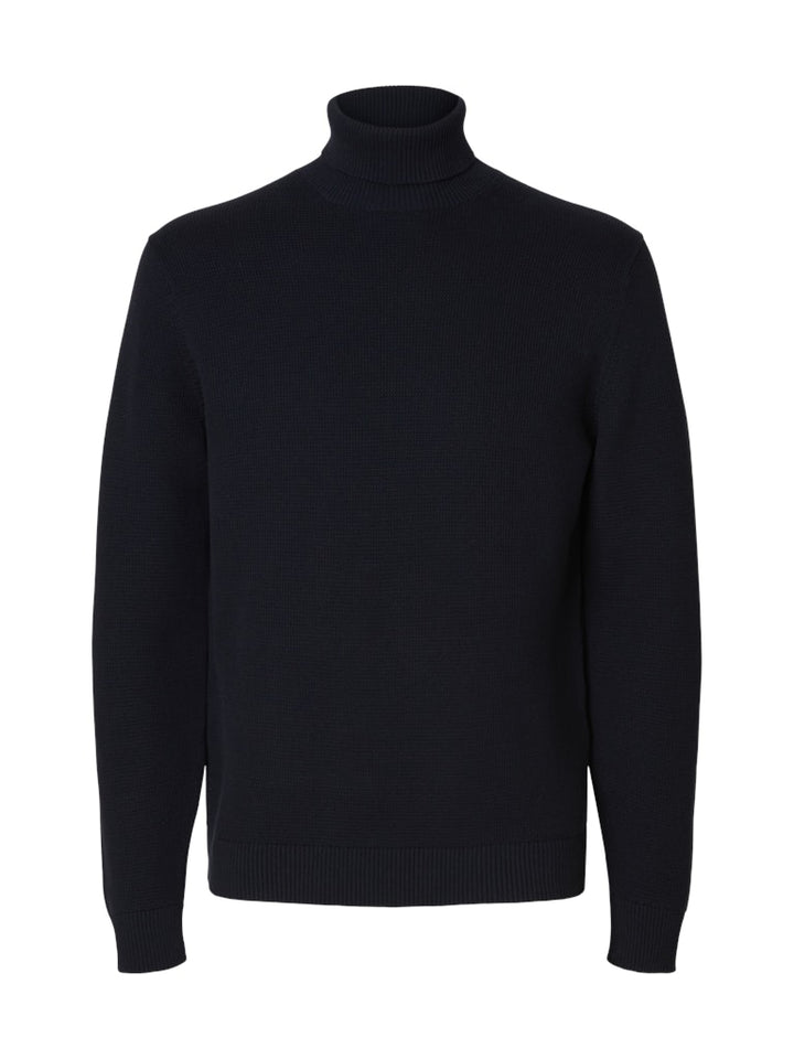 SLHDANE LS KNIT STRUCTURE ROLL NECK