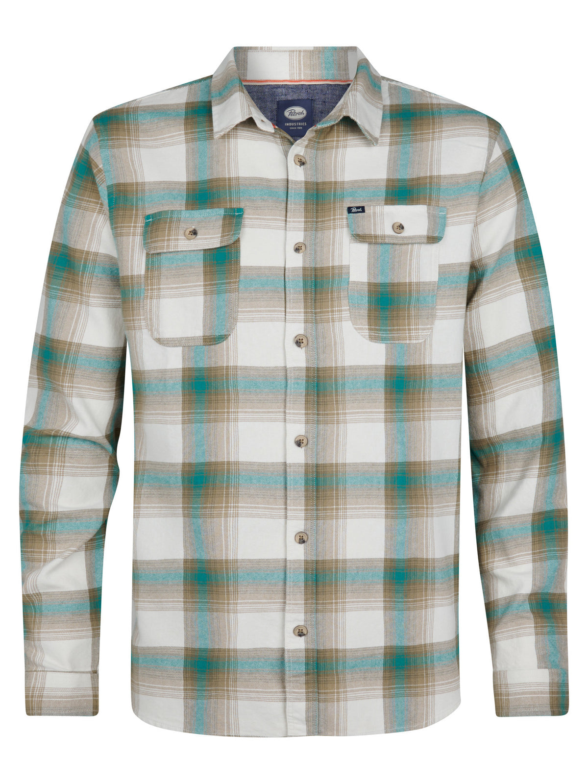 Men Shirt Long Sleeve Check