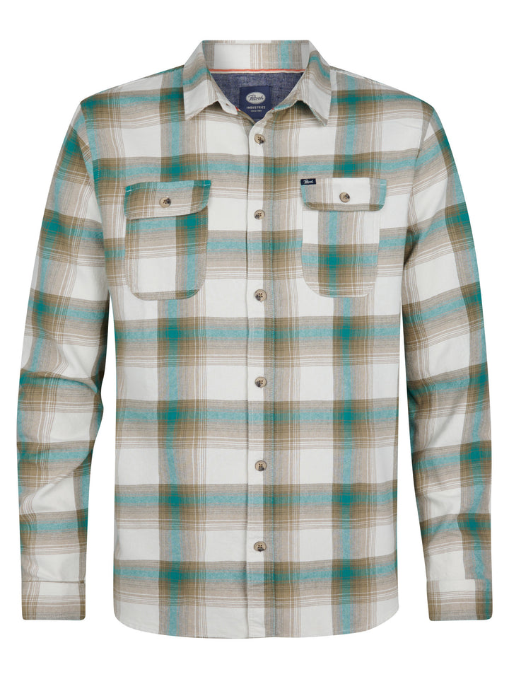 Men Shirt Long Sleeve Check