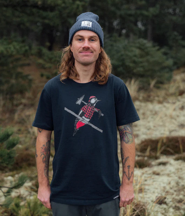 Woodpecker T-shirt (Blueberry)