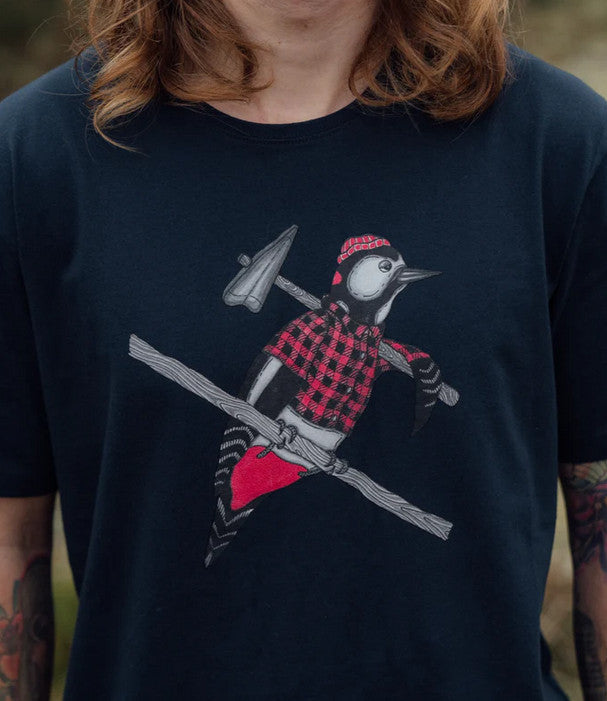 Woodpecker T-shirt (Blueberry)