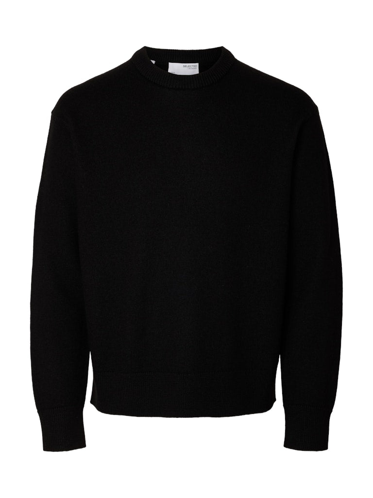 SLHARNE LS KNIT RELAXED WOOL CREW N