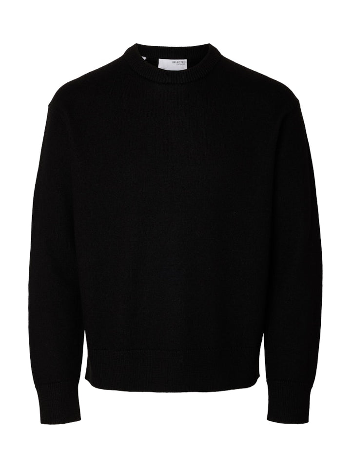 SLHARNE LS KNIT RELAXED WOOL CREW N