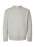 SLHARNE LS KNIT RELAXED WOOL CREW N