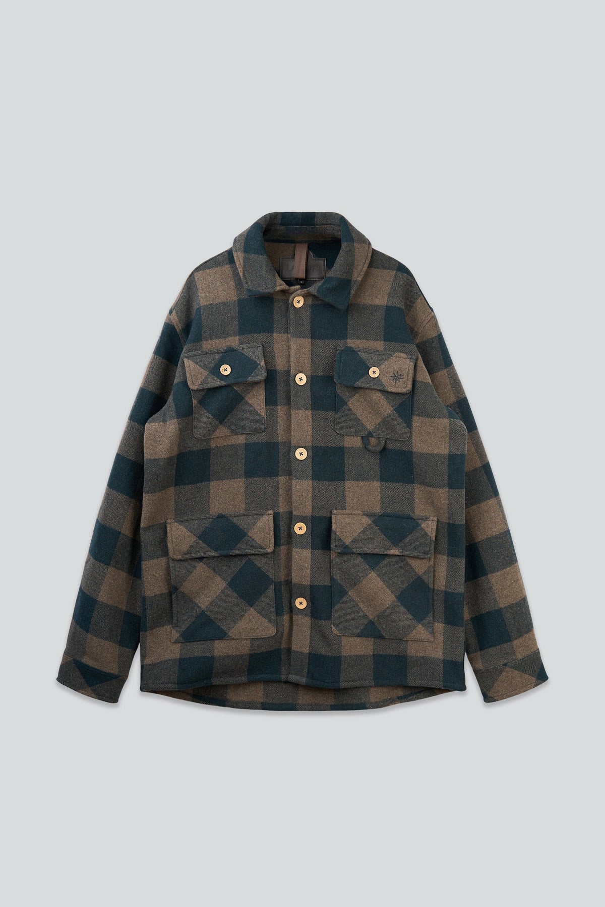 Birler Wool Jacket (Morel/Green Gab