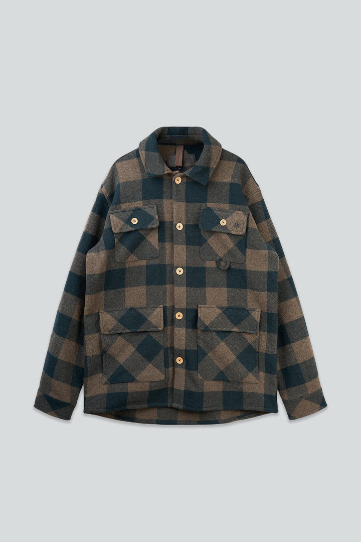 Birler Wool Jacket (Morel/Green Gab