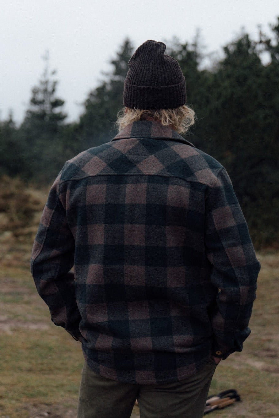 Birler Wool Jacket (Morel/Green Gab