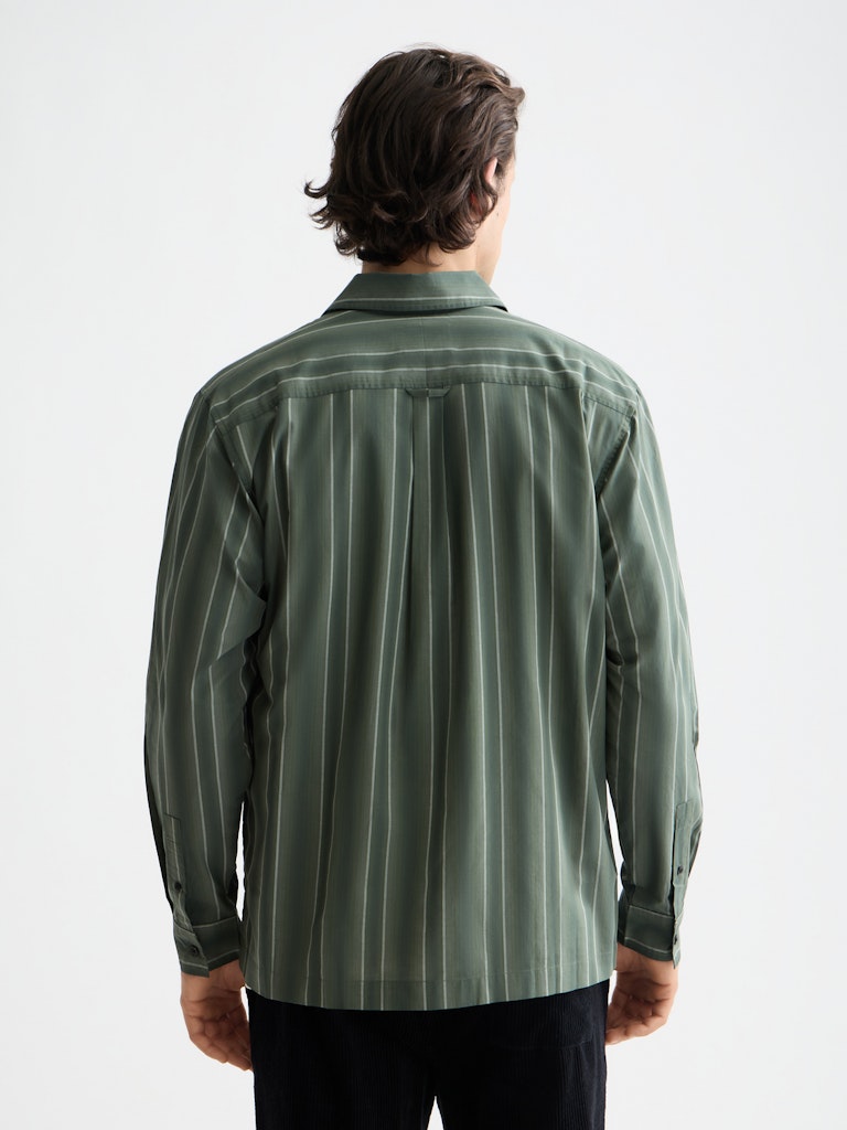 Shadow-stripe relaxed-fit shirt