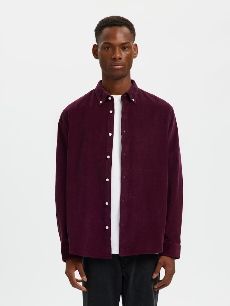 SLHREGDANNI CORD BD LS SHIRT NOOS