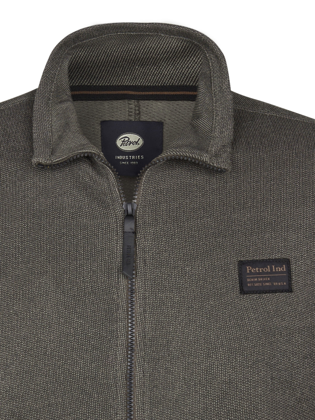 Men Sweater Collar Zip