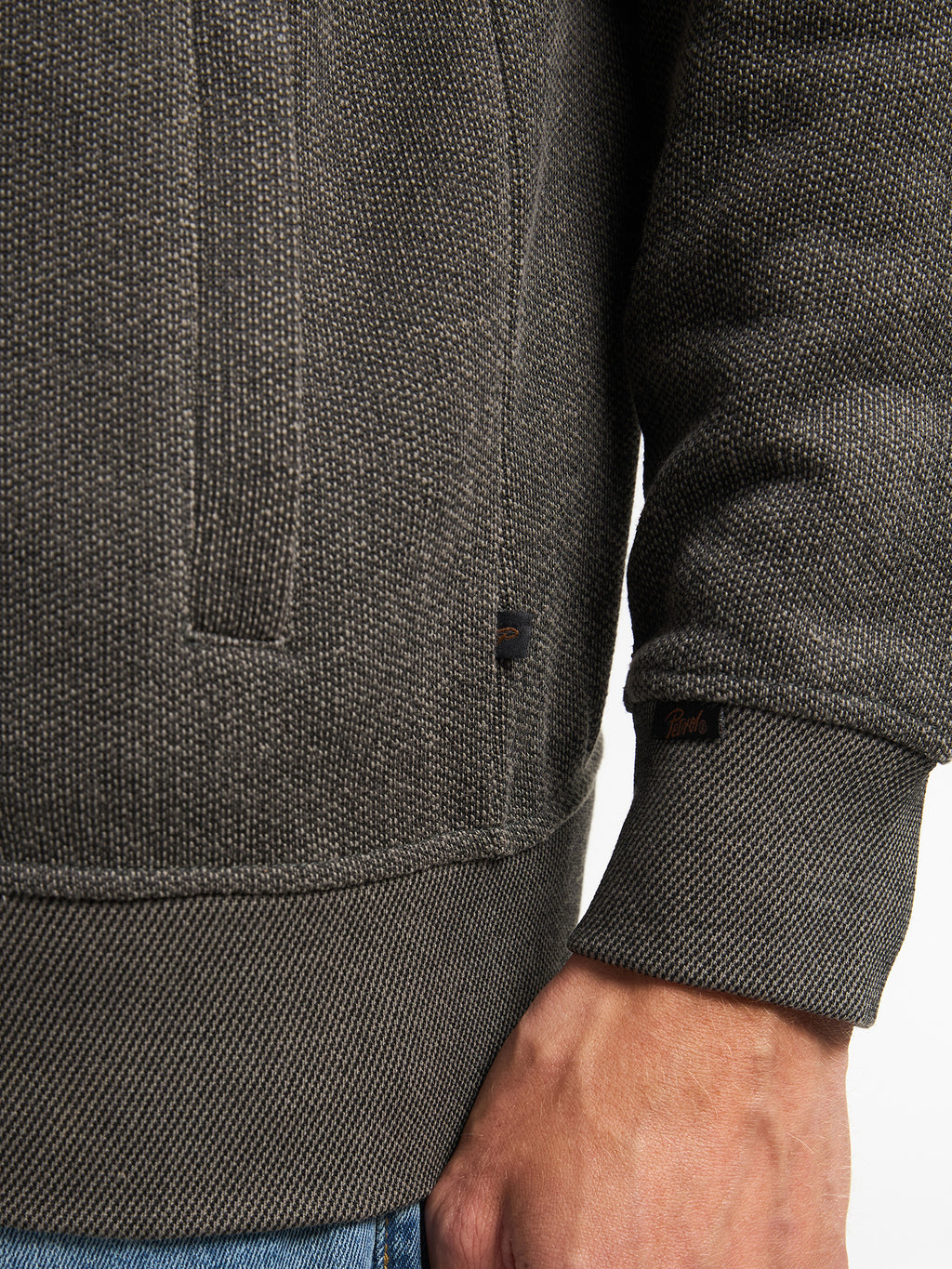 Men Sweater Collar Zip