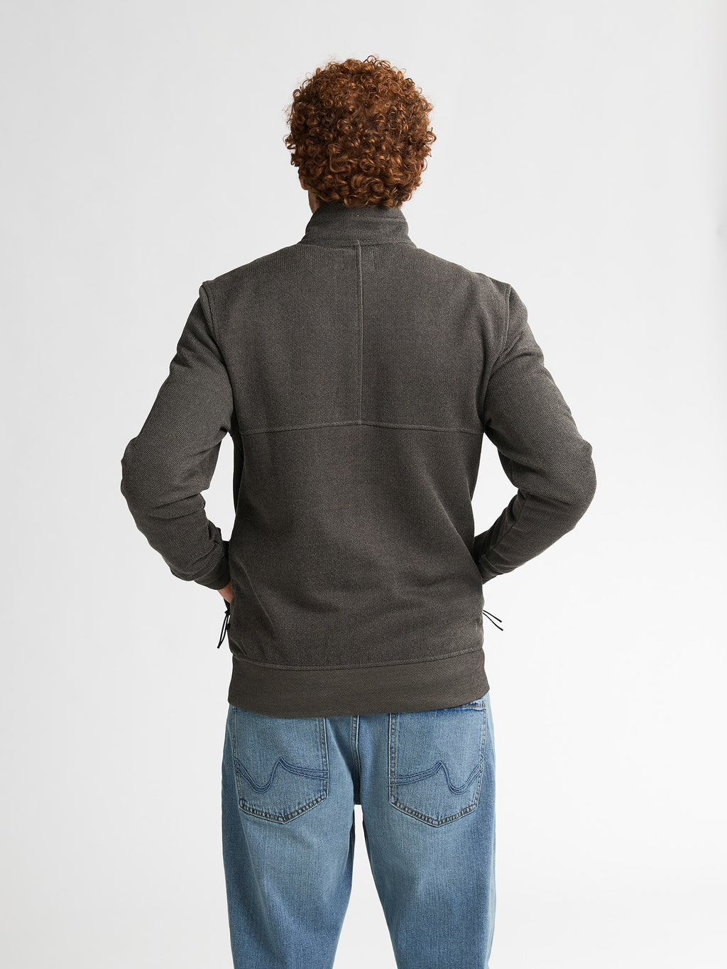 Men Sweater Collar Zip