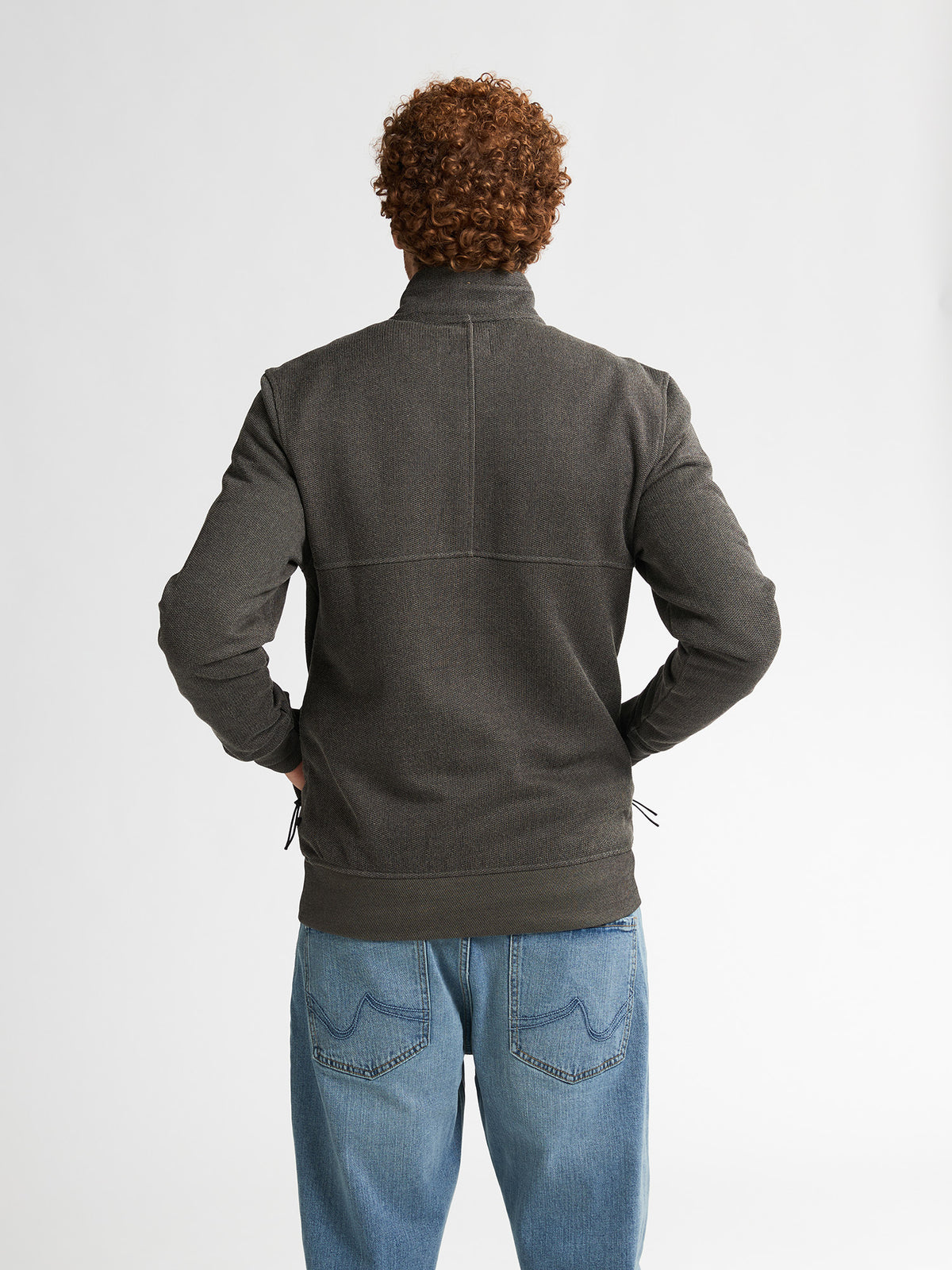 Men Sweater Collar Zip