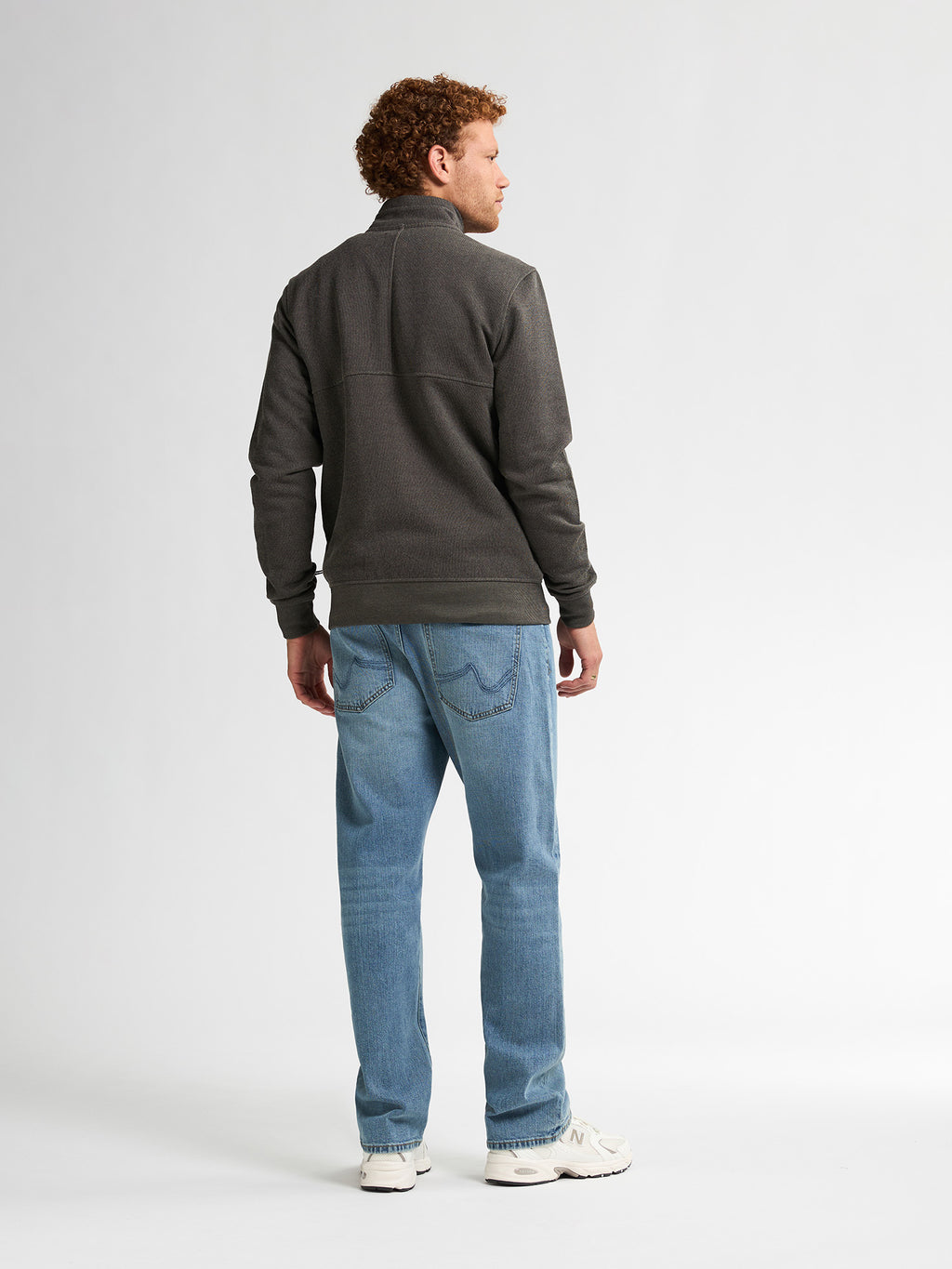 Men Sweater Collar Zip