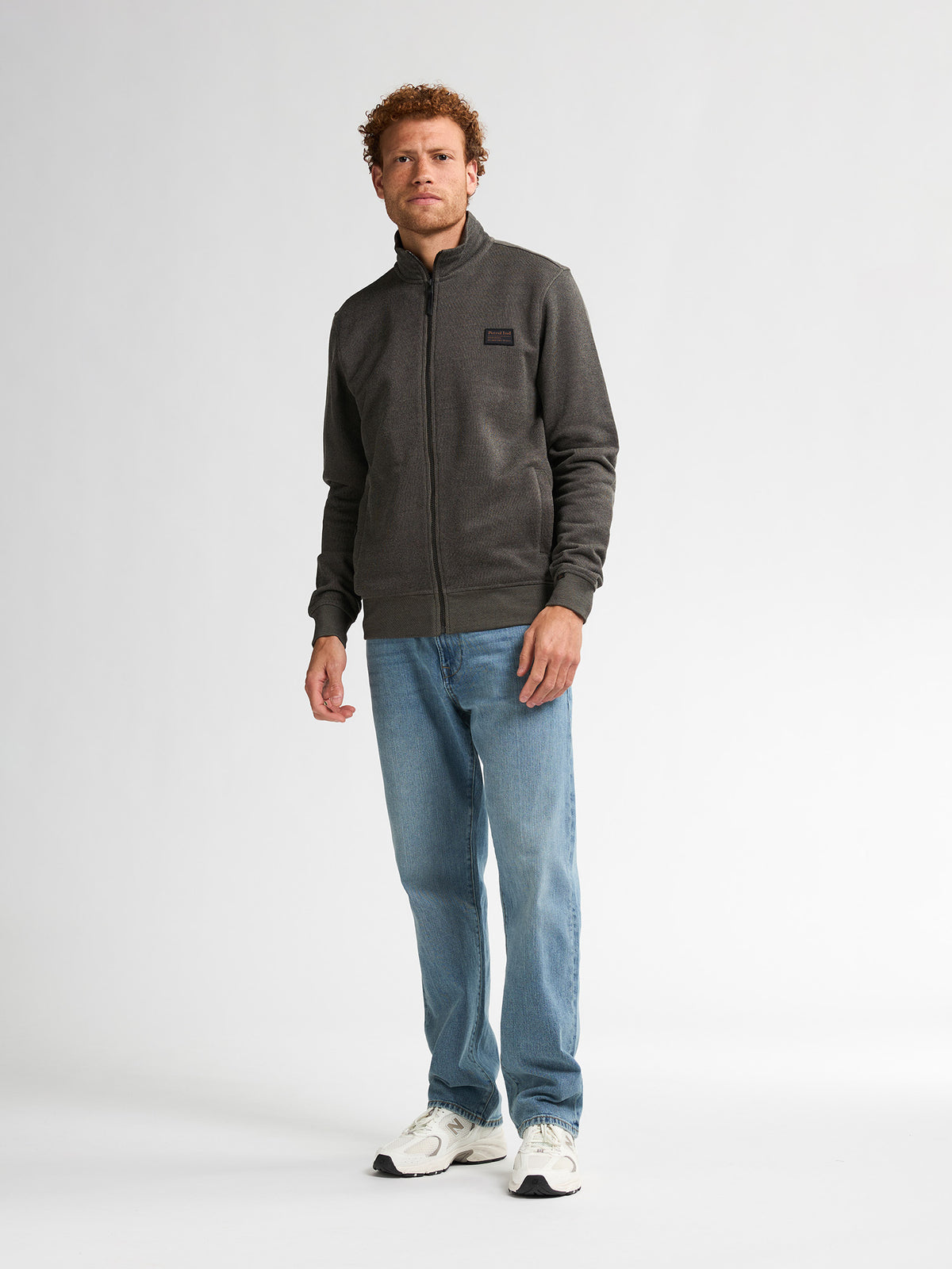 Men Sweater Collar Zip