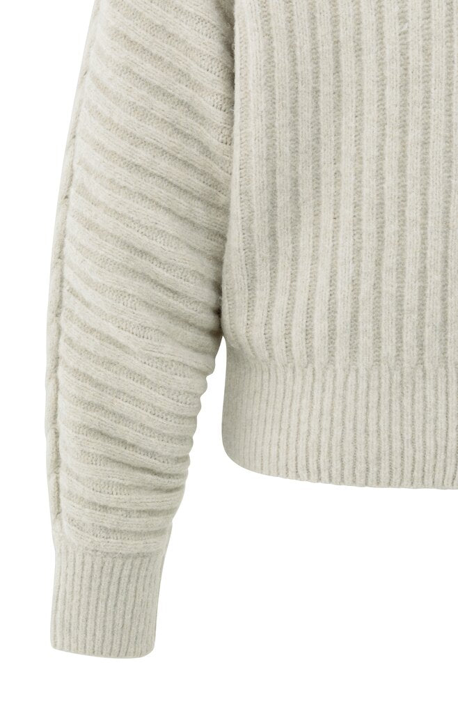 Strick-Cardigan mit Zopfmuster