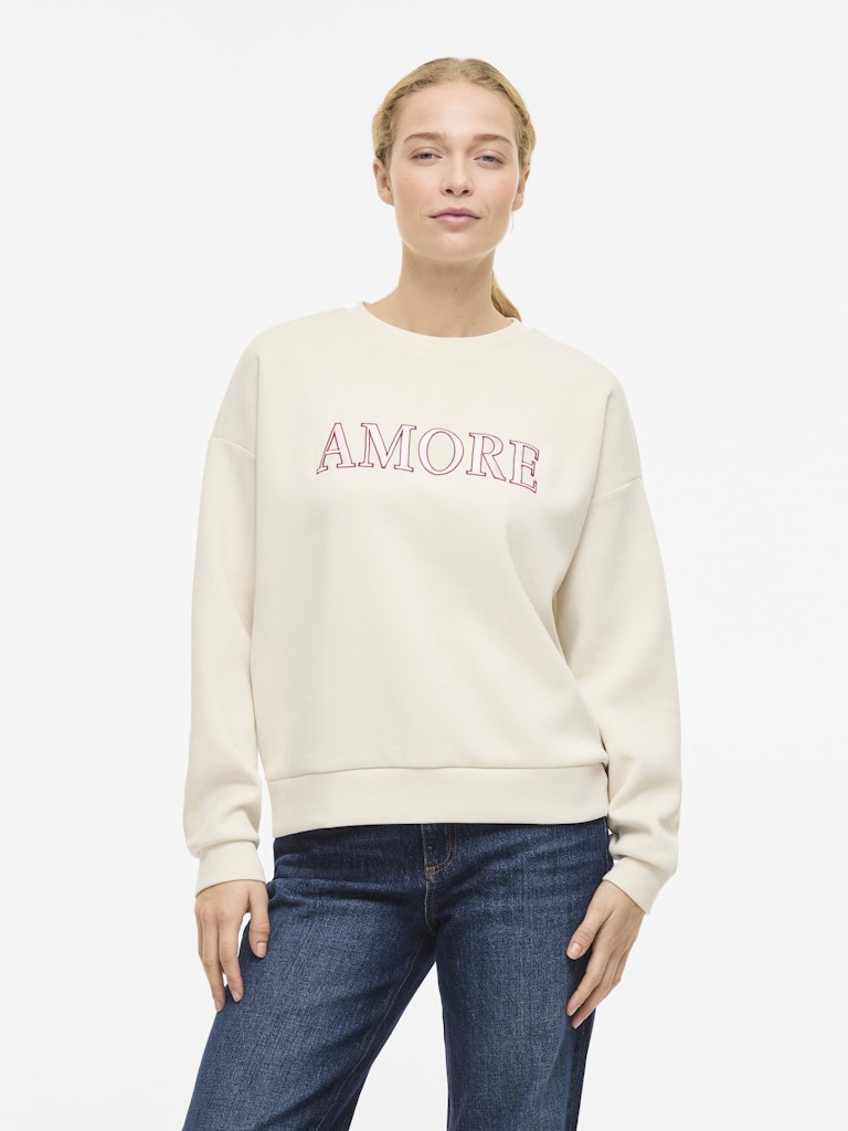 VIREFLECT LOVE O-NECK L/S TOP