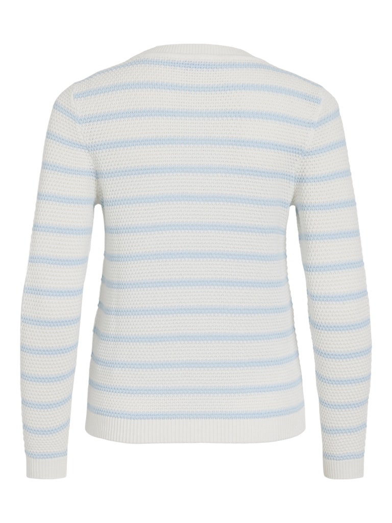 VIDALO O-NECK L/S STRIPE KNIT TOP-