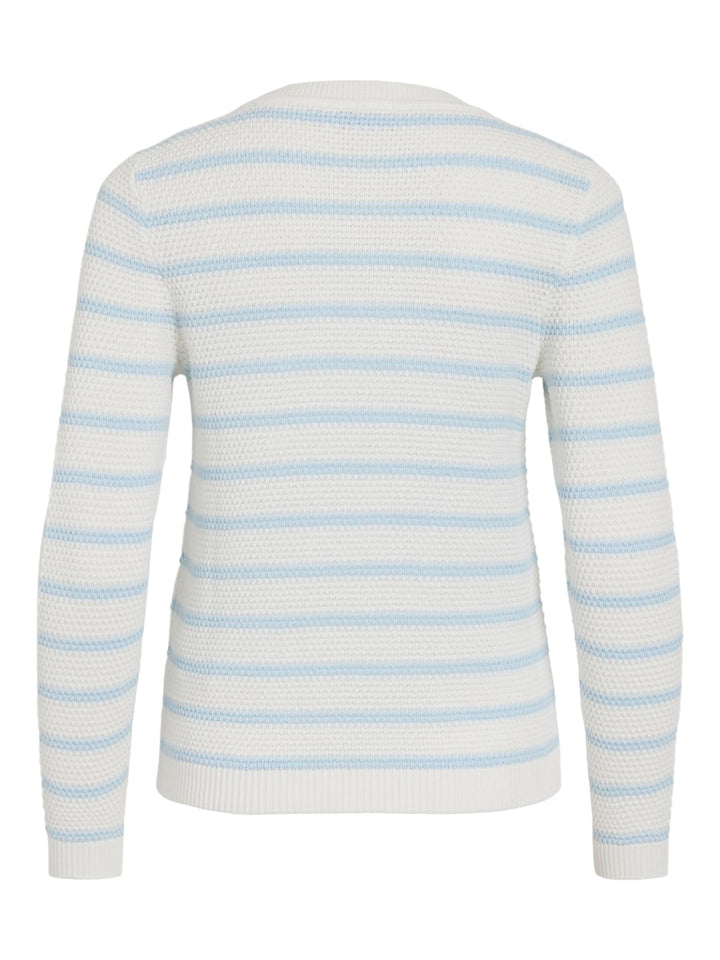 VIDALO O-NECK L/S STRIPE KNIT TOP-