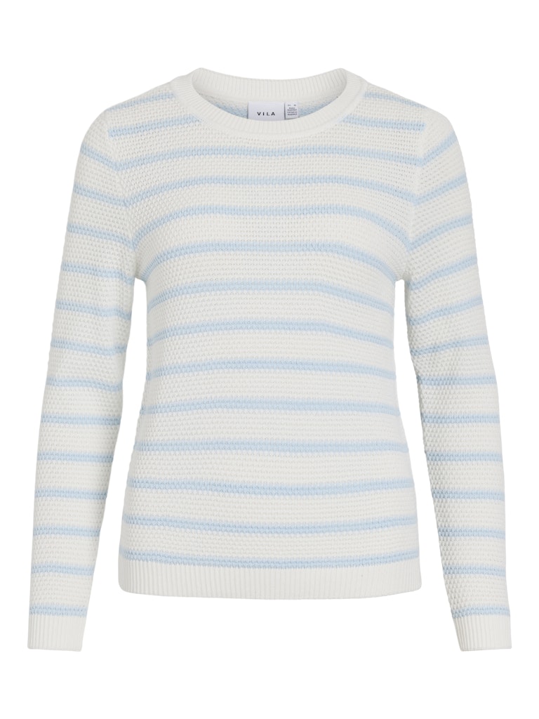 VIDALO O-NECK L/S STRIPE KNIT TOP-