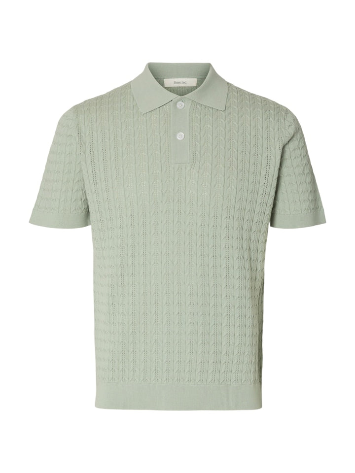 SLHMATTIS SS KNIT NEW CABLE POLO