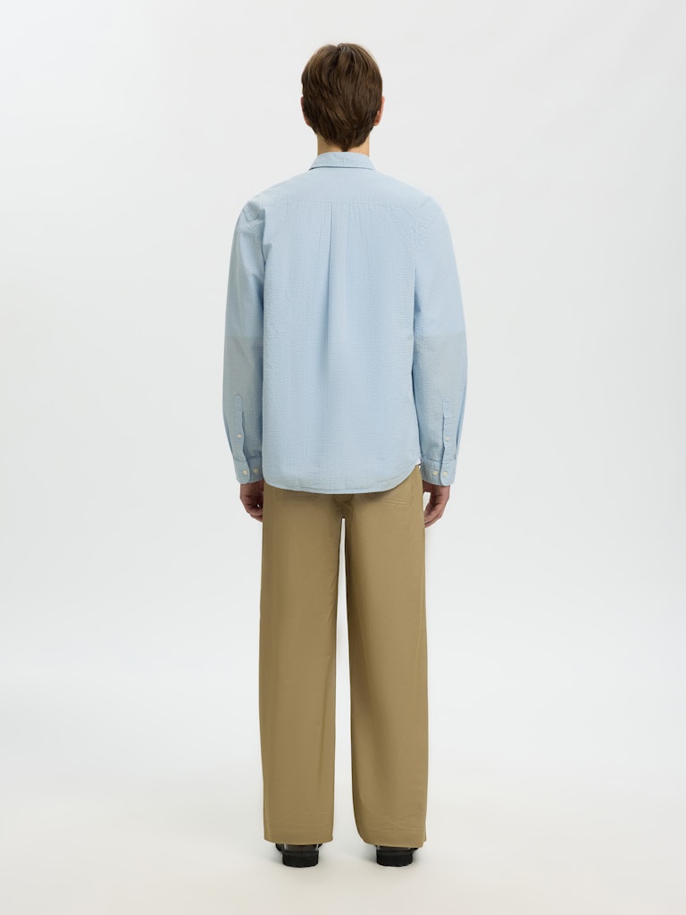 SLHREGFREDDIE SOLID SEERSUCKER LS S