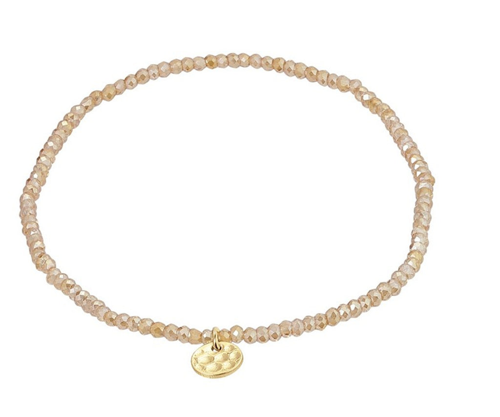 INDIE bracelet peach, gold-plated