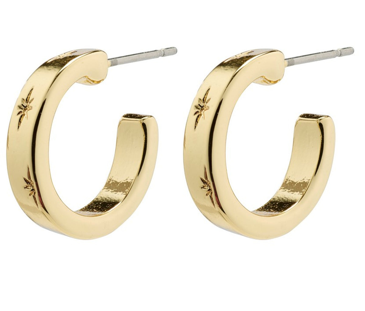 EFIA huggie hoop earrings gold-plat