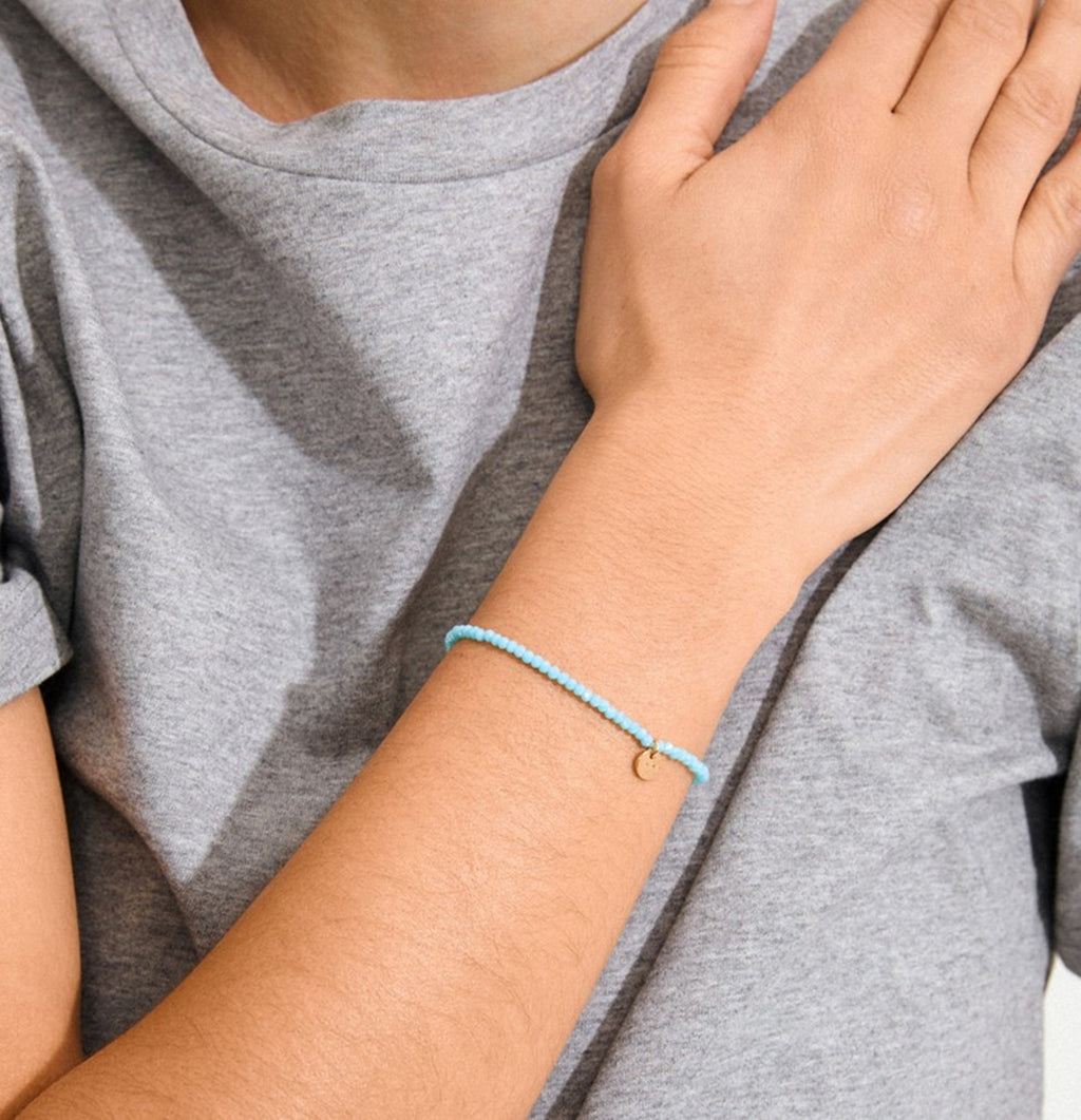 INDIE bracelet skyblue, gold-plated