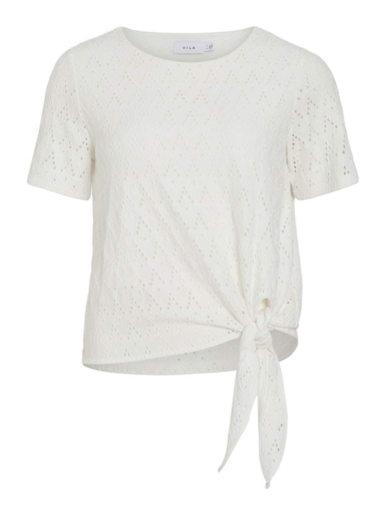 VIAMALINA OPEN O-NECK S/S TOP/VOL/P