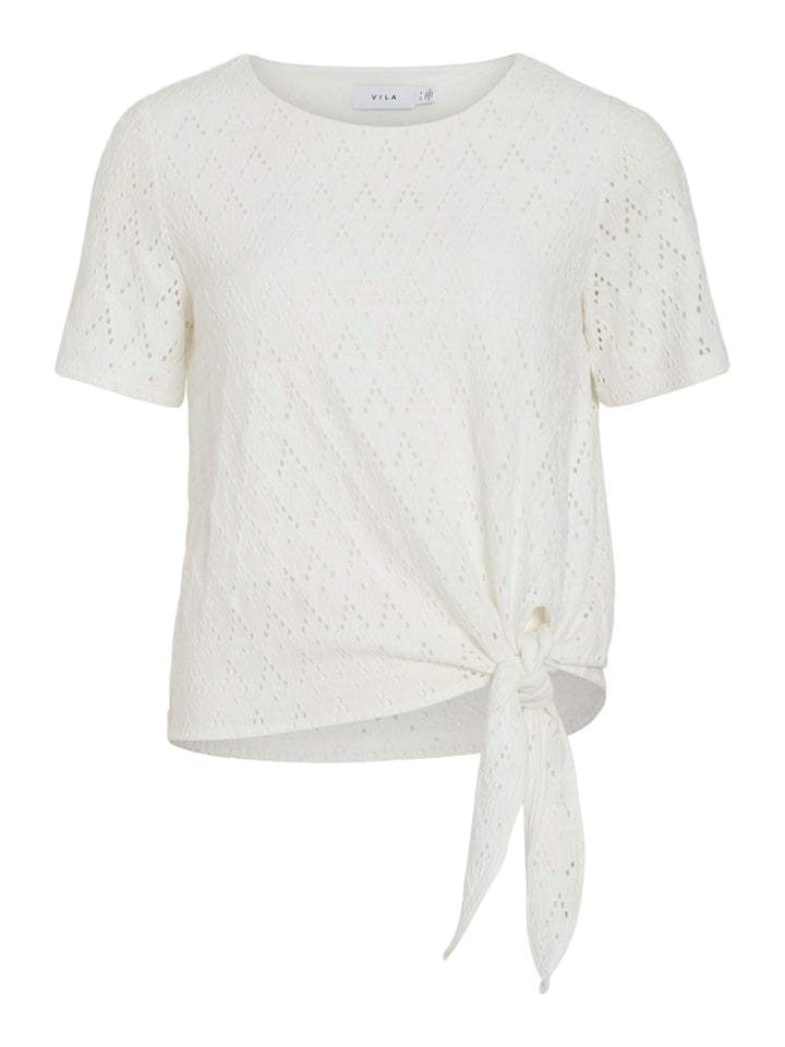 VIAMALINA OPEN O-NECK S/S TOP/VOL/P