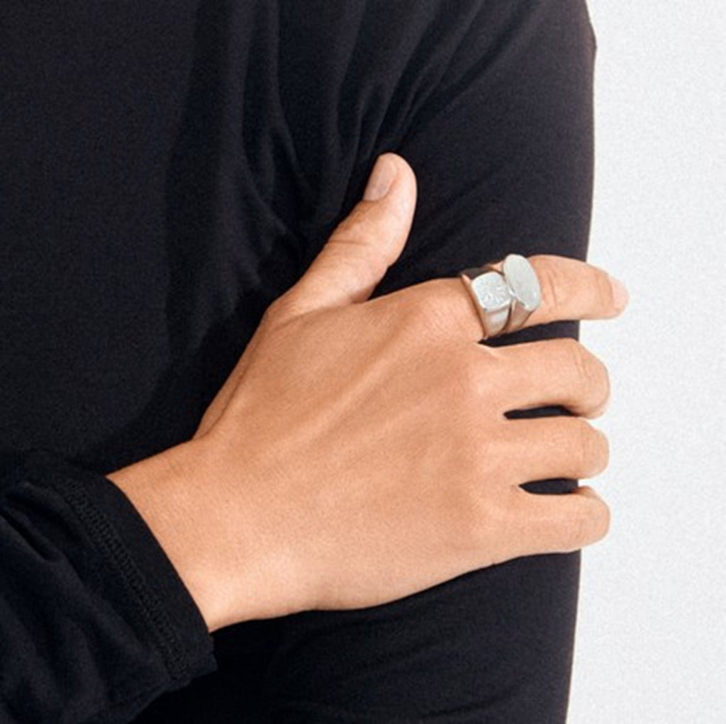 PRISM rings 2-in-1 set, silver-plat