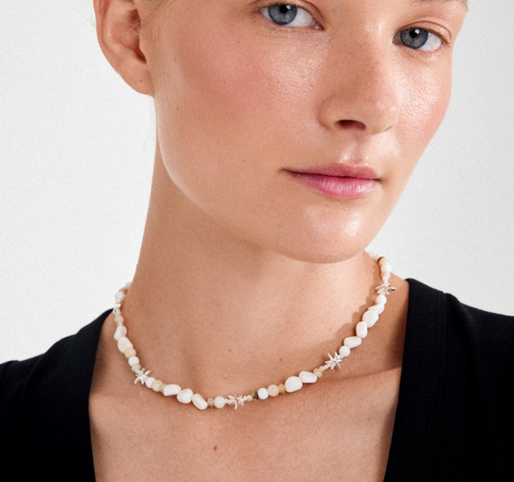 PRISM necklace white/gold-plated