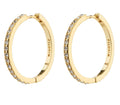 EBNA maxi crystal hoops gold-plated