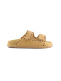 Two strap sandal in raffia